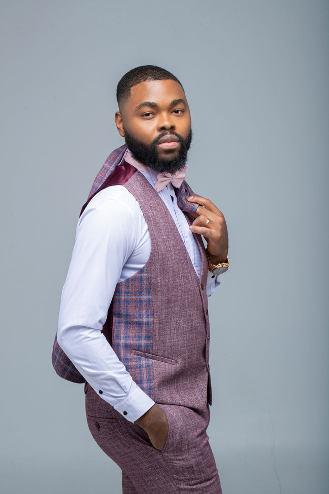 Classic fit suit Pink